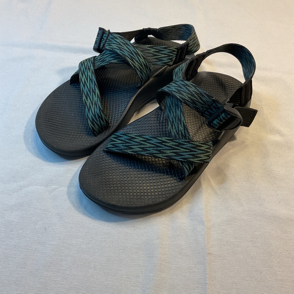 Chaco Black and Teal Sandals